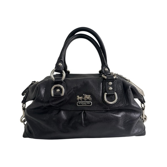 Coach Handbags - Y2K Vintage Coach Black Leather Madison Sabrina Satchel Handbag 12937